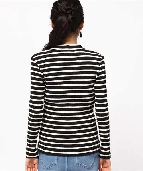 ROSE BUD（ローズバッド）の「LCTT-15217 HI/N L/S-T（Tシャツ/カットソー・レディース・アイボリー/ブラック/ネイビー・ONE SIZE）」の5枚目の写真