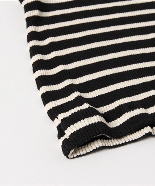 ROSE BUD（ローズバッド）の「LCTT-15217 HI/N L/S-T（Tシャツ/カットソー・レディース・アイボリー/ブラック/ネイビー・ONE SIZE）」の9枚目の写真