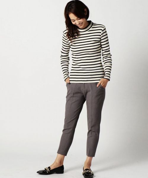 ROSE BUD（ローズバッド）の「LCTT-15217 HI/N L/S-T（Tシャツ/カットソー・レディース・アイボリー/ブラック/ネイビー・ONE SIZE）」の13枚目の写真