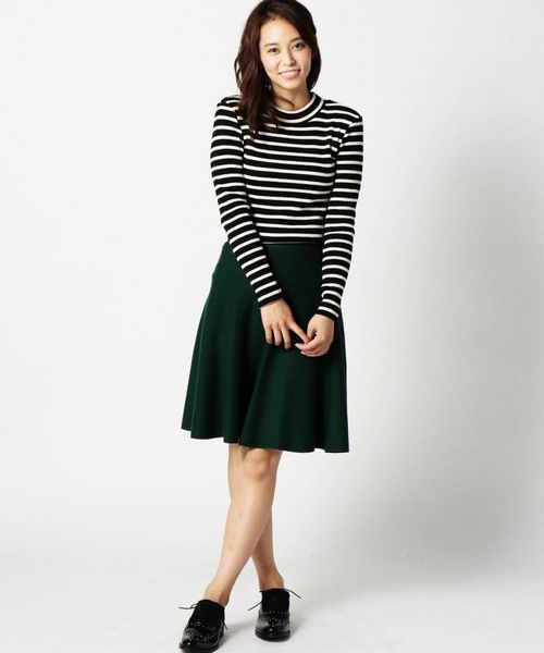 ROSE BUD（ローズバッド）の「LCTT-15217 HI/N L/S-T（Tシャツ/カットソー・レディース・アイボリー/ブラック/ネイビー・ONE SIZE）」の12枚目の写真