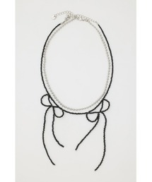 BEADS RIBBON ネックレス