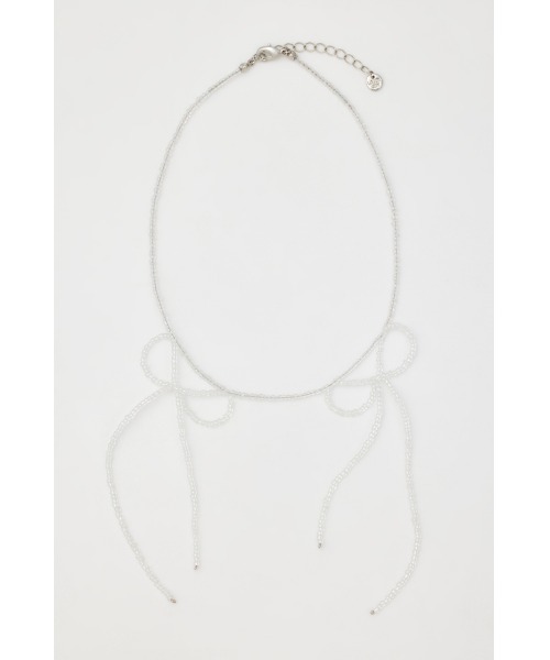 LAGUA GEM(ラグアジェム)の「BEADS RIBBON ネックレス(ネックレス・レディース・ブラック/クリア・FREE)」の3枚目の写真