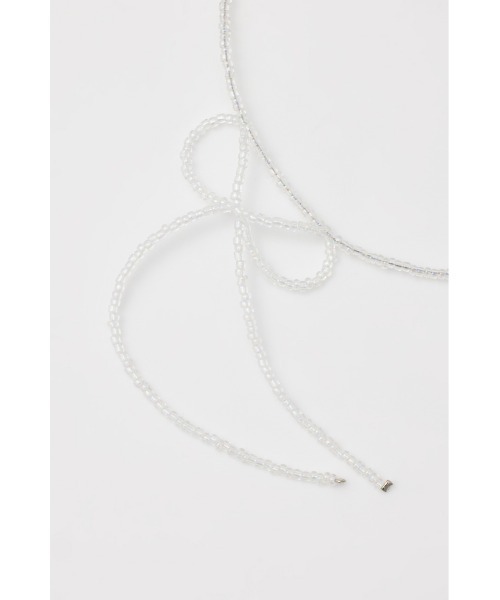 LAGUA GEM(ラグアジェム)の「BEADS RIBBON ネックレス(ネックレス・レディース・ブラック/クリア・FREE)」の5枚目の写真