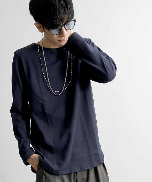 WEGO（ウィゴー）の「WEGO/スタンダードバスクシャツ（Tシャツ/カットソー・メンズ・ネイビー/ホワイト/ブルー系その他/トリコロール・MEDIUM/LARGE）」の3枚目の写真