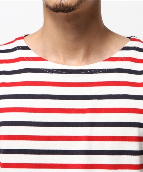 WEGO（ウィゴー）の「WEGO/スタンダードバスクシャツ（Tシャツ/カットソー・メンズ・ネイビー/ホワイト/ブルー系その他/トリコロール・MEDIUM/LARGE）」の14枚目の写真