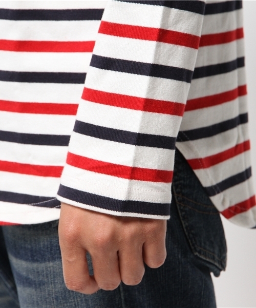 WEGO（ウィゴー）の「WEGO/スタンダードバスクシャツ（Tシャツ/カットソー・メンズ・ネイビー/ホワイト/ブルー系その他/トリコロール・MEDIUM/LARGE）」の15枚目の写真