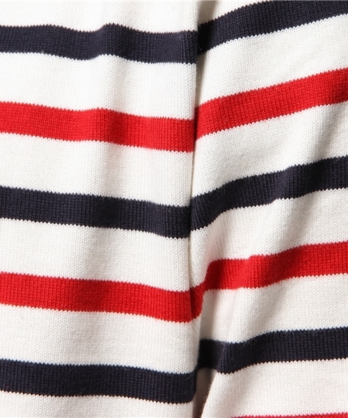 WEGO（ウィゴー）の「WEGO/スタンダードバスクシャツ（Tシャツ/カットソー・メンズ・ネイビー/ホワイト/ブルー系その他/トリコロール・MEDIUM/LARGE）」の5枚目の写真