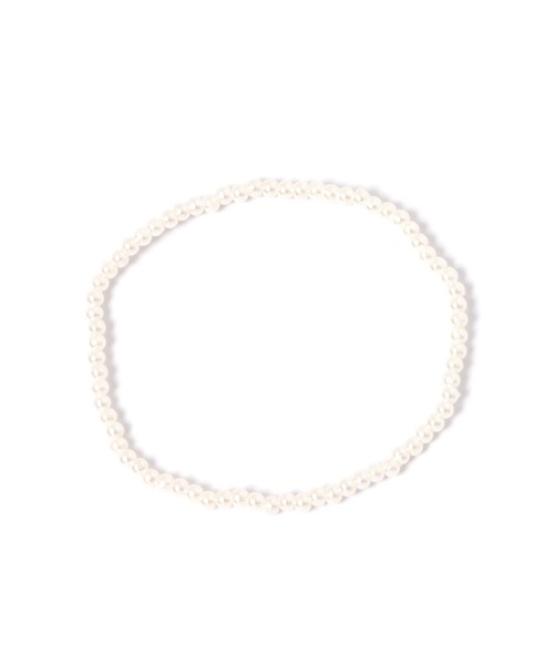 studio CLIP（スタディオクリップ）の「ビーズゴムブレス（ブレスレット・レディース・ホワイト/レッド/その他1/その他2/パープル/ライトブルー・FREE）」の2枚目の写真