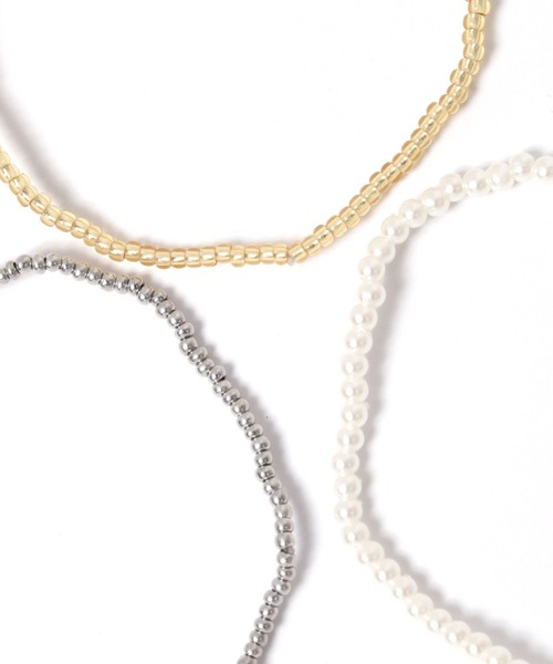 studio CLIP（スタディオクリップ）の「ビーズゴムブレス（ブレスレット・レディース・ホワイト/レッド/その他1/その他2/パープル/ライトブルー・FREE）」の7枚目の写真