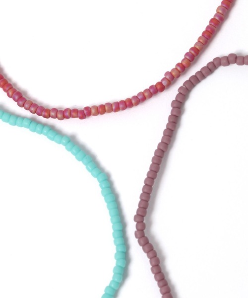 studio CLIP（スタディオクリップ）の「ビーズゴムブレス（ブレスレット・レディース・ホワイト/レッド/その他1/その他2/パープル/ライトブルー・FREE）」の8枚目の写真