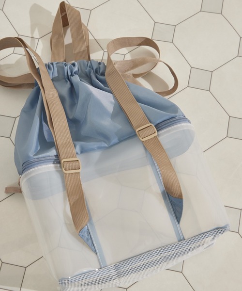 pairmanon（ペアマノン）の「2層式 リュック型 セパレートプールバッグ（バックパック/リュック・キッズ・ブルーグレー/ブラック/テラコッタ・FREE）」の8枚目の写真