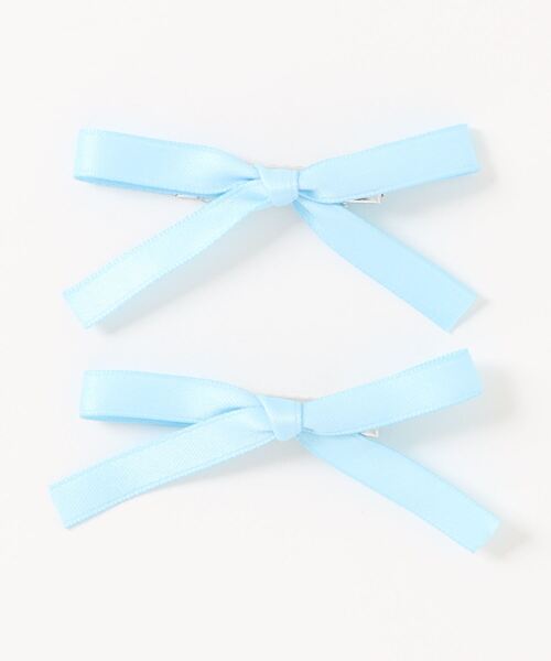Mayree(メイリー)の「【float】パステルカラー リボン ヘアクリップ【2個セット/7色展開】(ヘアピン・レディース・イエロー/パープル/ピンク/グリーン/オフホワイト/ブルー/ブラック/レッド・FREE)」の15枚目の写真