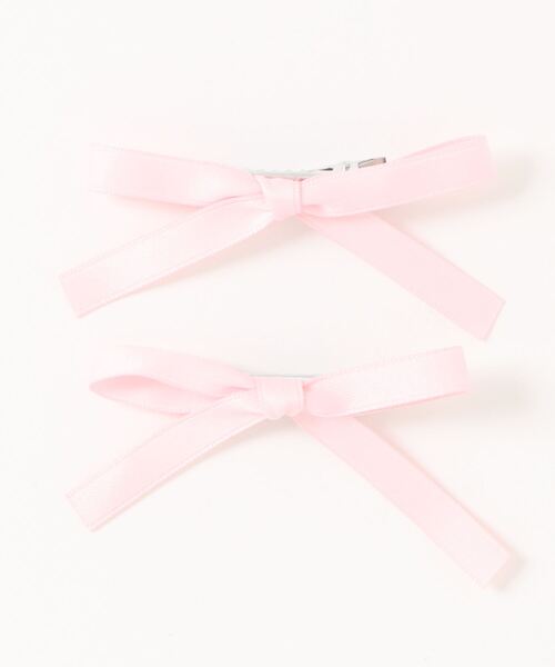 Mayree(メイリー)の「【float】パステルカラー リボン ヘアクリップ【2個セット/7色展開】(ヘアピン・レディース・イエロー/パープル/ピンク/グリーン/オフホワイト/ブルー/ブラック/レッド・FREE)」の10枚目の写真