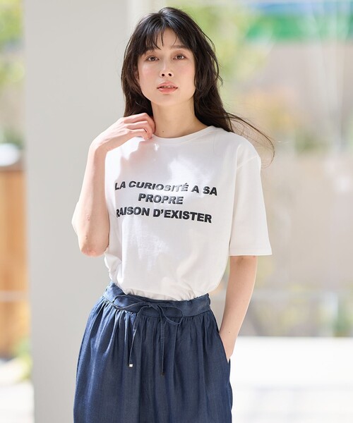 ANY（エニィ）の「オーガビッツアソートプリントTシャツ（Tシャツ/カットソー・レディース・アイボリー系2/アイボリー系5/アイボリー系/グレー系・0/2/1）」の8枚目の写真