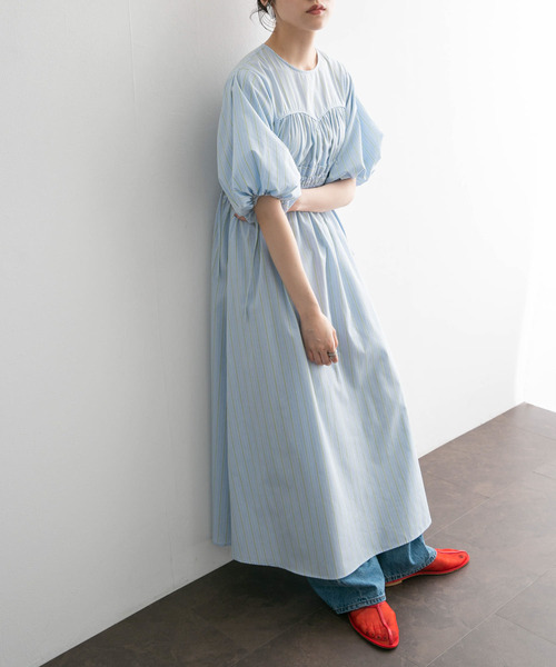 KBF（ケイビーエフ）の「カーブラインドロストシャーリングワンピース（ワンピース・レディース・ブラック/ブルー系その他/パープル系その他・36/38）」の10枚目の写真