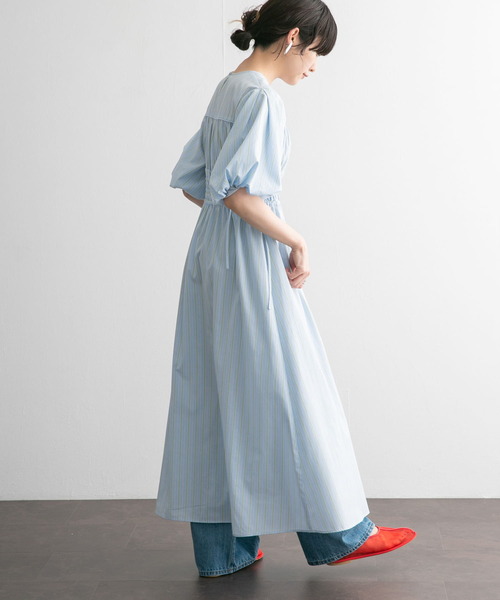 KBF（ケイビーエフ）の「カーブラインドロストシャーリングワンピース（ワンピース・レディース・ブラック/ブルー系その他/パープル系その他・36/38）」の11枚目の写真