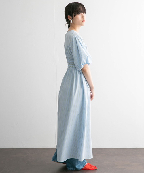 KBF（ケイビーエフ）の「カーブラインドロストシャーリングワンピース（ワンピース・レディース・ブラック/ブルー系その他/パープル系その他・36/38）」の13枚目の写真