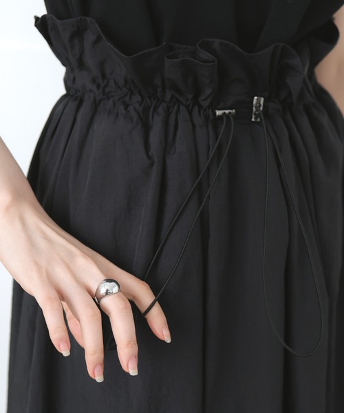 LIAN（リアン）の「ドロストドッキングワンピース（ワンピース・レディース・ブラック/ホワイト×グレー/ホワイト×ブラック・FREE）」の19枚目の写真