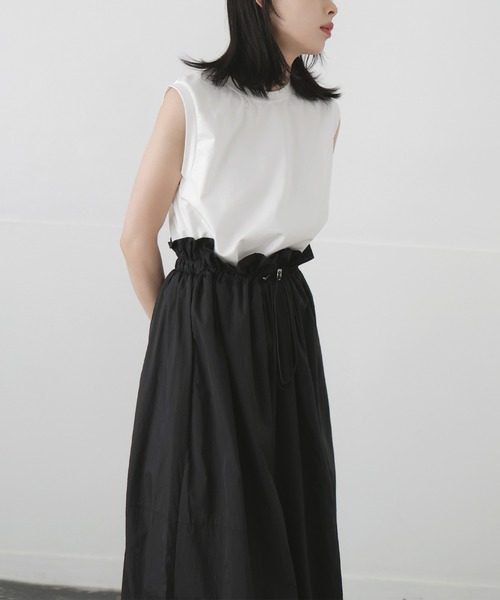 LIAN（リアン）の「ドロストドッキングワンピース（ワンピース・レディース・ブラック/ホワイト×グレー/ホワイト×ブラック・FREE）」の14枚目の写真