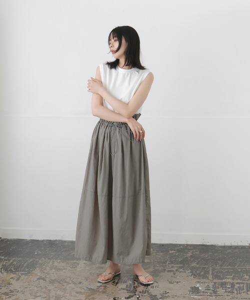 LIAN（リアン）の「ドロストドッキングワンピース（ワンピース・レディース・ブラック/ホワイト×グレー/ホワイト×ブラック・FREE）」の10枚目の写真