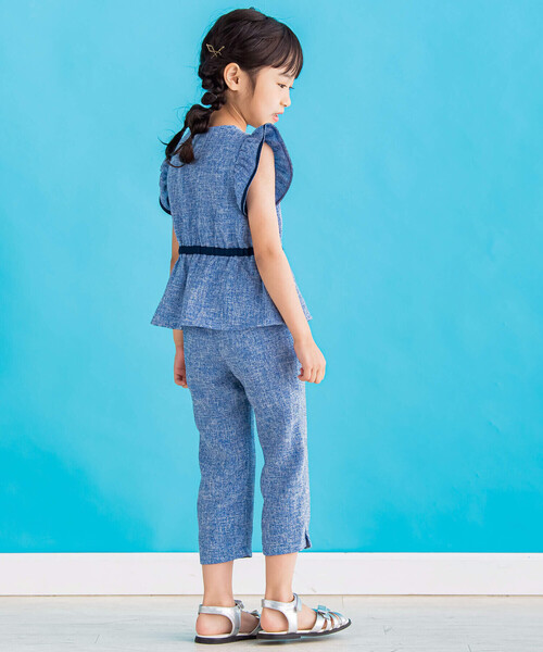 BeBe Petits Pois Vert（ベベプチポワヴェール）の「ツイードセットアップ(95~150cm)（セットアップ・キッズ・ブルー系その他/ブラック系その他・140cm/110cm/95cm/120cm/150cm/100cm/130cm）」の4枚目の写真