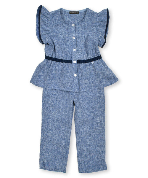 BeBe Petits Pois Vert（ベベプチポワヴェール）の「ツイードセットアップ(95~150cm)（セットアップ・キッズ・ブルー系その他/ブラック系その他・140cm/110cm/95cm/120cm/150cm/100cm/130cm）」の7枚目の写真