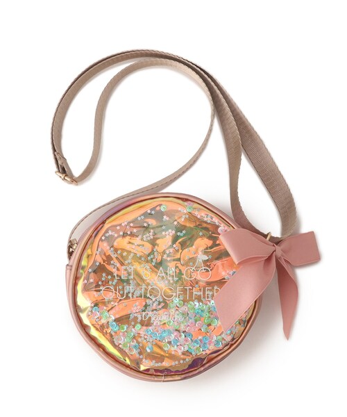 SHOO・LA・RUE（シューラルー）の「◆リボンサークルPVCポシェット（ショルダーバッグ・キッズ・ピンク/サックスブルー・99）」の2枚目の写真