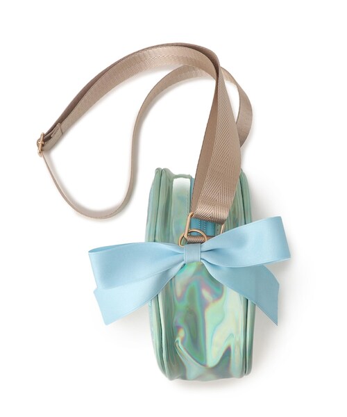 SHOO・LA・RUE（シューラルー）の「◆リボンサークルPVCポシェット（ショルダーバッグ・キッズ・ピンク/サックスブルー・99）」の9枚目の写真