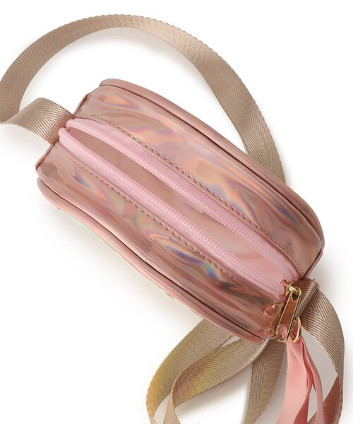 SHOO・LA・RUE（シューラルー）の「◆リボンサークルPVCポシェット（ショルダーバッグ・キッズ・ピンク/サックスブルー・99）」の6枚目の写真