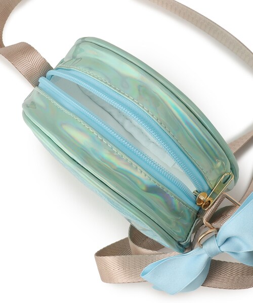 SHOO・LA・RUE（シューラルー）の「◆リボンサークルPVCポシェット（ショルダーバッグ・キッズ・ピンク/サックスブルー・99）」の5枚目の写真