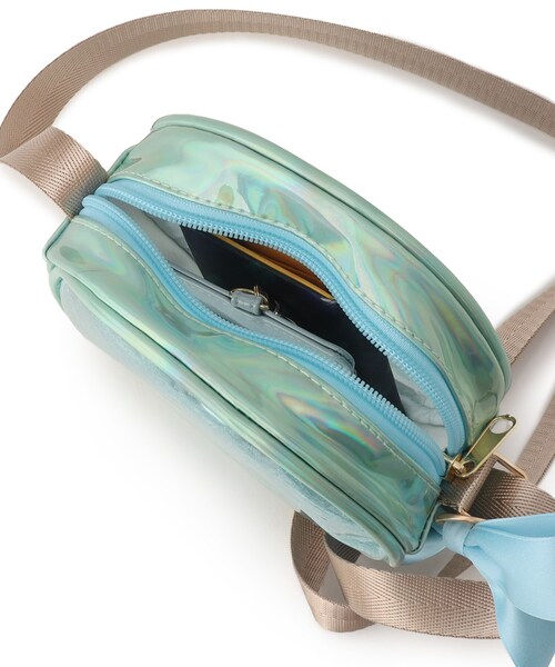 SHOO・LA・RUE（シューラルー）の「◆リボンサークルPVCポシェット（ショルダーバッグ・キッズ・ピンク/サックスブルー・99）」の4枚目の写真