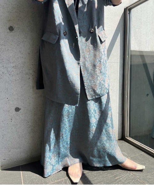 Ameri（アメリ）の「MEDI 2WAY ALICIA JACQUARD SKIRT（スカート