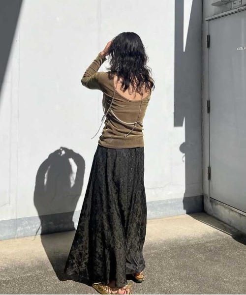 Ameri（アメリ）の「MEDI 2WAY ALICIA JACQUARD SKIRT（スカート