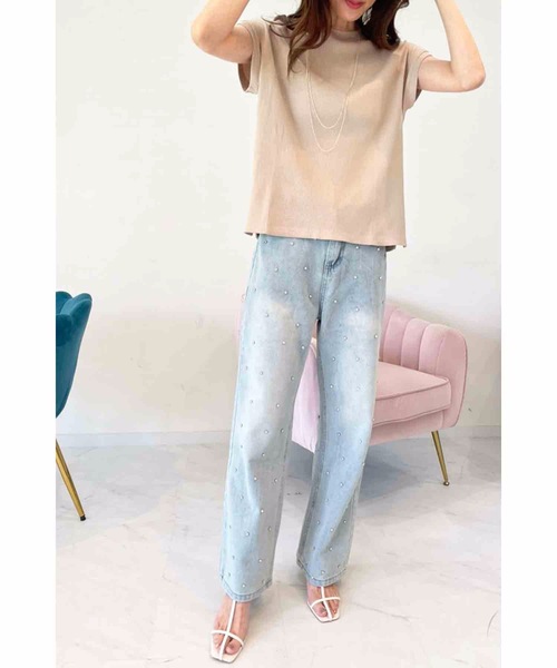 M y u（ミュー）の「ソフトタッチリブ フレンチカットソー（Tシャツ/カットソー・レディース・ホワイト/ブラック/ネイビー/ベージュ・LARGE/MEDIUM）」の12枚目の写真