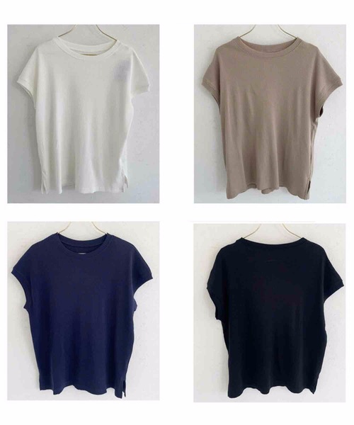 M y u（ミュー）の「ソフトタッチリブ フレンチカットソー（Tシャツ/カットソー・レディース・ホワイト/ブラック/ネイビー/ベージュ・LARGE/MEDIUM）」の15枚目の写真