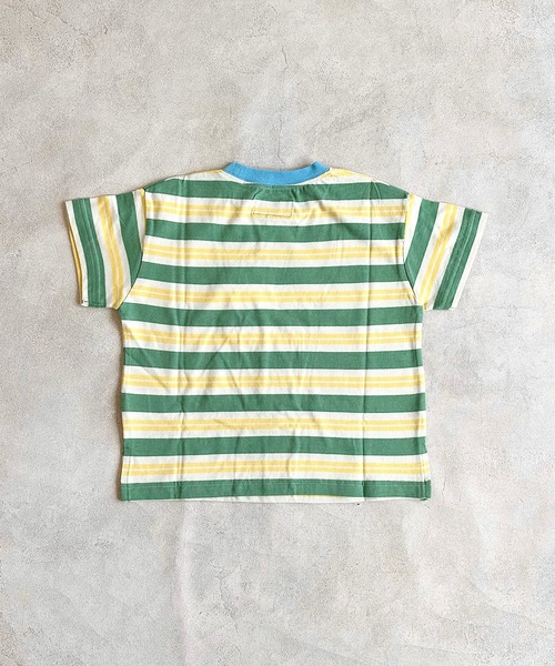 BIG FIELD（ビッグフィールド）の「ボーダーカラーTシャツ（80～150cm）（Tシャツ/カットソー・キッズ・グリーン/レッド/パープル・95/140/150/90/100/110/120/80/130）」の5枚目の写真