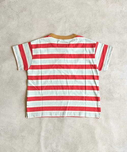 BIG FIELD（ビッグフィールド）の「ボーダーカラーTシャツ（80～150cm）（Tシャツ/カットソー・キッズ・グリーン/レッド/パープル・95/140/150/90/100/110/120/80/130）」の9枚目の写真