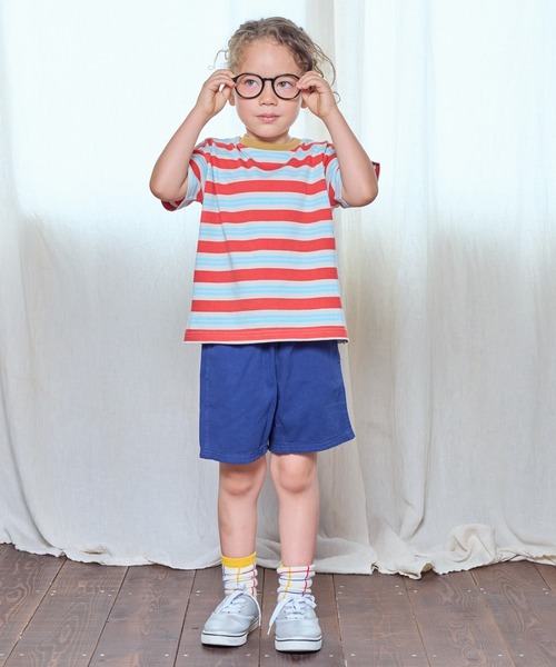 BIG FIELD（ビッグフィールド）の「ボーダーカラーTシャツ（80～150cm）（Tシャツ/カットソー・キッズ・グリーン/レッド/パープル・95/140/150/90/100/110/120/80/130）」の18枚目の写真