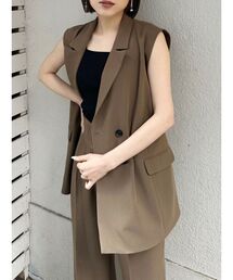 MURUA | 【SET UP対応】ピークドラペルベルトジレ(ベスト)