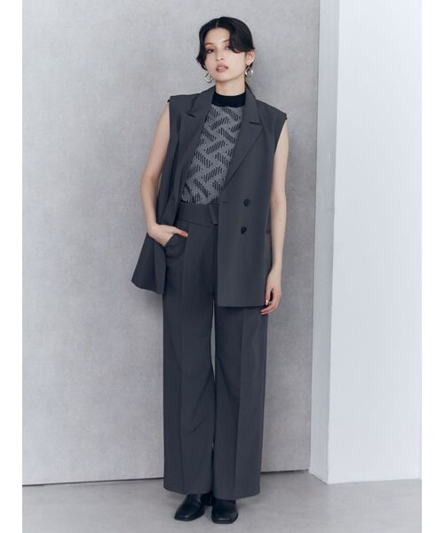 MURUA（ムルーア）の「【SET UP対応】ピークドラペルベルトジレ（ベスト・レディース・ブルー/ダークグレー/ブラウン・FREE）」の11枚目の写真