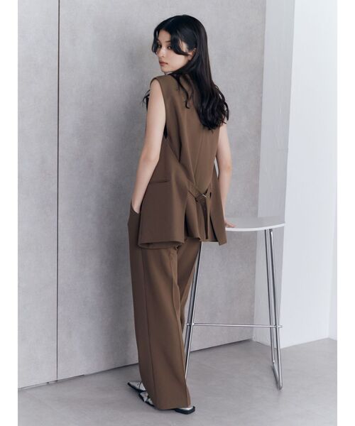 MURUA（ムルーア）の「【SET UP対応】ピークドラペルベルトジレ（ベスト・レディース・ブルー/ダークグレー/ブラウン・FREE）」の21枚目の写真