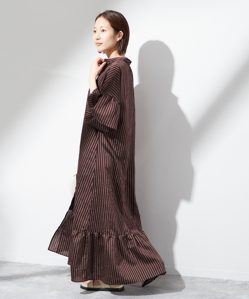 ジェラートピケ ギャザースリーブワンピース タグ付き新品未使用品