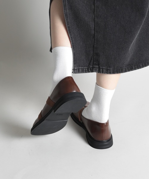 shoes365(シューズスリーシックスファイヴ)の「【shoes365】ダブルゴムバンドメリージェーンシューズ(その他シューズ・レディース・ブラウン/ブラック/オフホワイト・25.0cm/22.5cm/23.0cm/23.5cm/24.0cm/24.5㎝)」の10枚目の写真