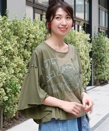 チチカカ | リメイク風ギャザースリーブTシャツ(Tシャツ/カットソー)