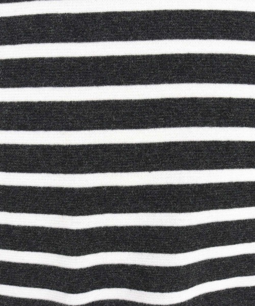 Magine（マージン）の「mlt4789-Border Pattern Span Fraise 3-4 Sleeve Cut Sew 7分袖Tシャツ（Tシャツ/カットソー・メンズ・グレー×ホワイト/ブラック×グレー/ブラック×ホワイト・44/46/48）」の22枚目の写真
