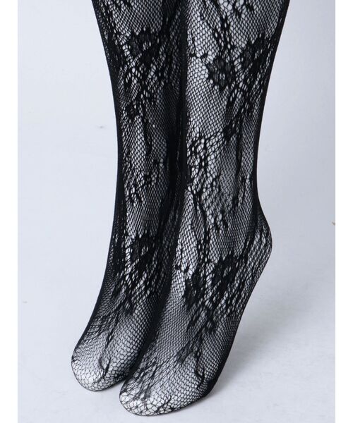 GYDA(ジェイダ)の「デザインラッセルタイツ(タイツ/ストッキング・レディース・ブラック・SMALL)」の17枚目の写真