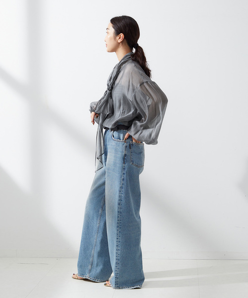 journal standard L'essage（ジャーナルスタンダードレサージュ）の「オーガンジーボウタイブラウス（シャツ/ブラウス・レディース・チャコールグレー/ネイビー/ブラウン・FREE）」の7枚目の写真