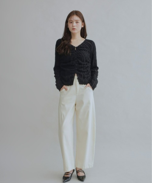 Olu.（オルドット）の「カットデザインポケットパンツ（デニムパンツ・レディース・ホワイト/カーキ・1/0）」の14枚目の写真