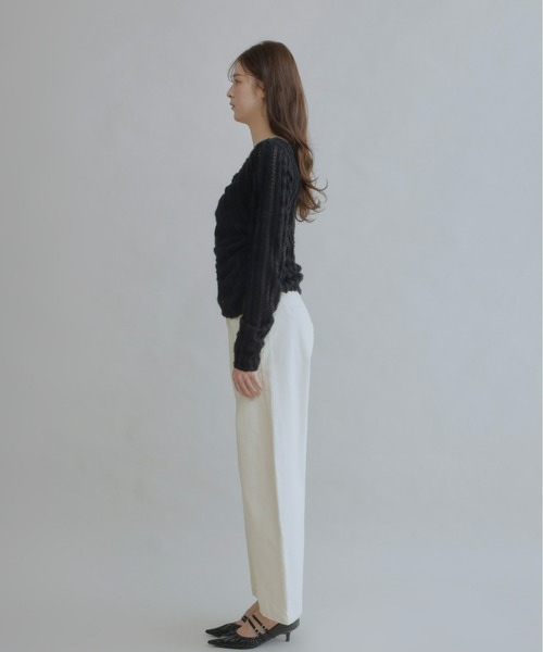 Olu.（オルドット）の「カットデザインポケットパンツ（デニムパンツ・レディース・ホワイト/カーキ・1/0）」の12枚目の写真
