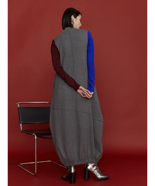 UN3D.（アンスリード）の「TRI-COLLOR COCOON KNIT OP / トライカラーコクーンニットワンピース（ワンピース・レディース・グレー/ブラック・36/38）」の8枚目の写真